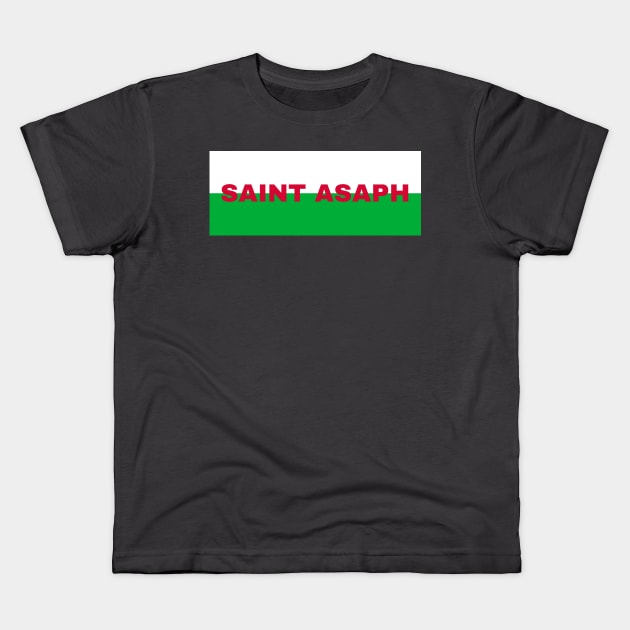 Saint Asaph City in Wales Flag Kids T-Shirt by aybe7elf